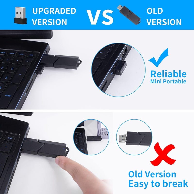 symcode Wireless Barcode Scanner Versatile 2-in-1 (2.4Ghz Wireless+USB 2.0 Wired) Handheld Automatic 1D Laser Barcode Scanner 328 Feet Transmission Distance Rechargeable 1D Laser Bar Code Scanner - Image 2